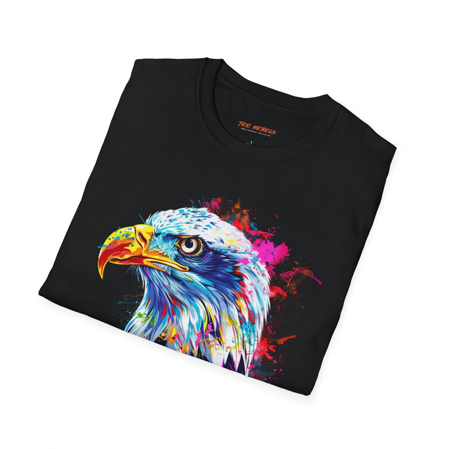 Vibrant Eagle Graphic Tee Unisex Softstyle T-Shirt | Eagle Rebel Frequency