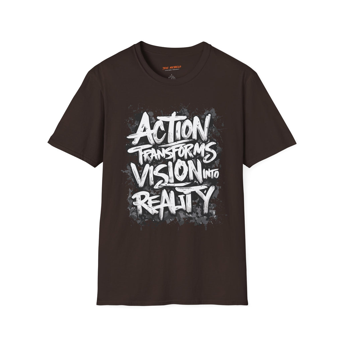 Action Transforms Vision Into Reality Motivational Graphic T-Shirt - Spread Love