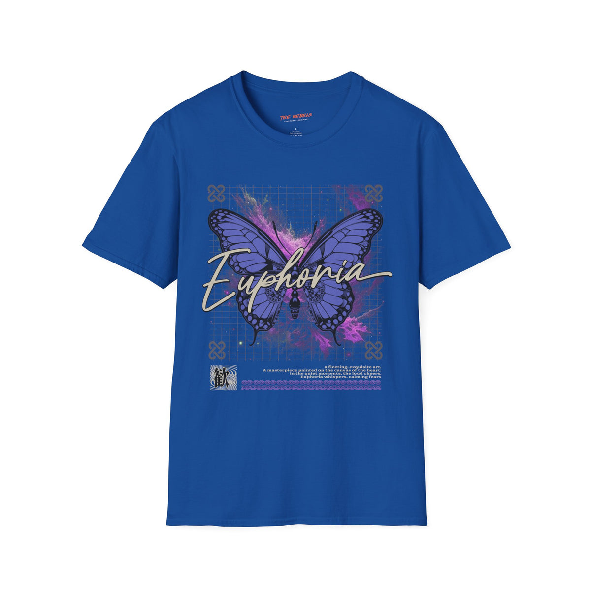 Euphoria Butterfly Graphic Spread Love Rose T-Shirt
