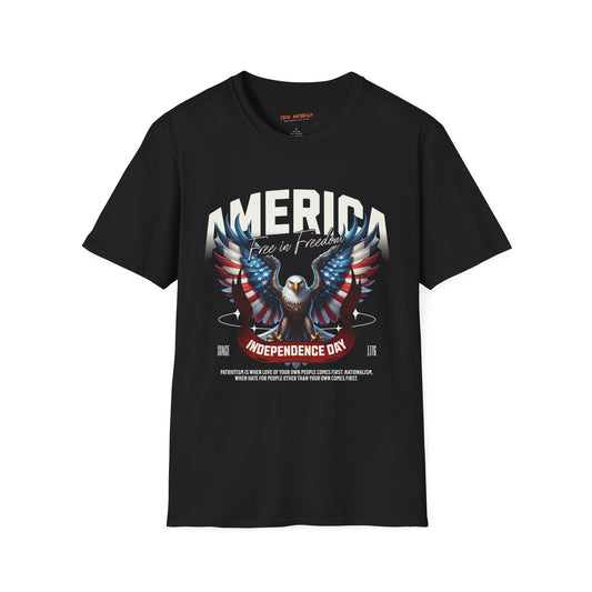 America Independence Day Eagle Unisex Streetwear T-Shirt | America Graphic Tee | Eagle Rebel Frequency
