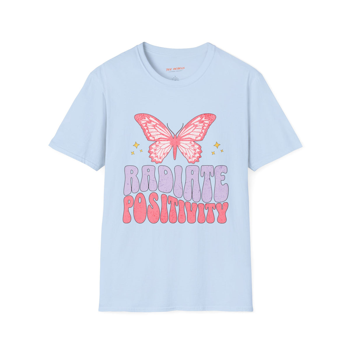 Spread Love & Radiate Positivity Butterfly Rose Graphic T-Shirt