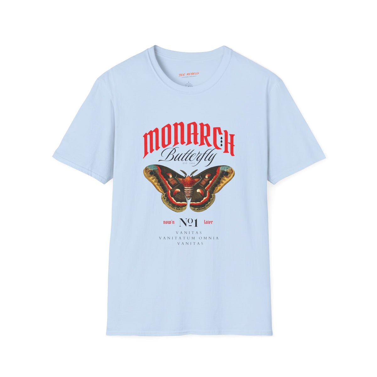 Monarch Butterfly Spread Love Rose Graphic T-Shirt