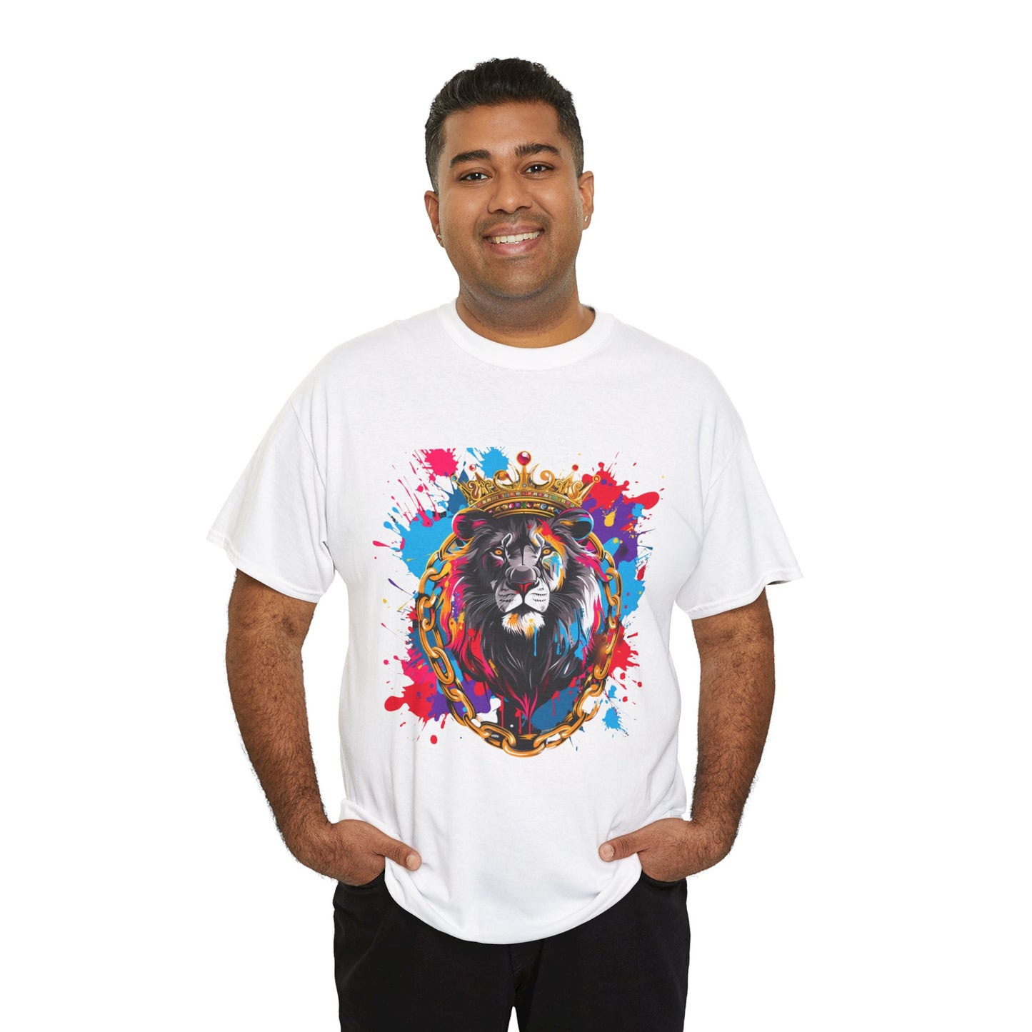 King of the Jungle Graphic Unisex Heavy Cotton Tee | Lion Rebel Frequency