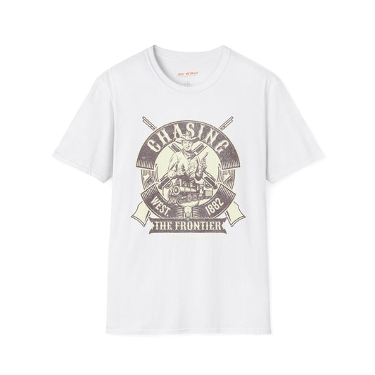 Chasing the Frontier Unisex Streetwear T-Shirt | Vintage Wild West Tee | American Western | Frontier Rebel Frequency