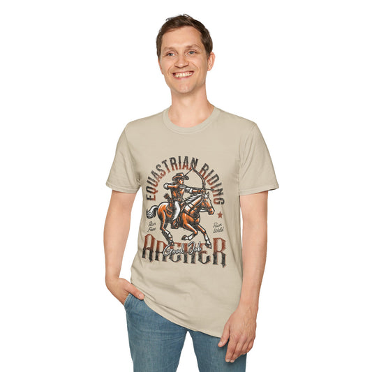 Equestrian Riding Good Job Archer Unisex Streetwear T-Shirt | American Cowboy Graphic T-Shirt | Equestrian Rebel Frequency