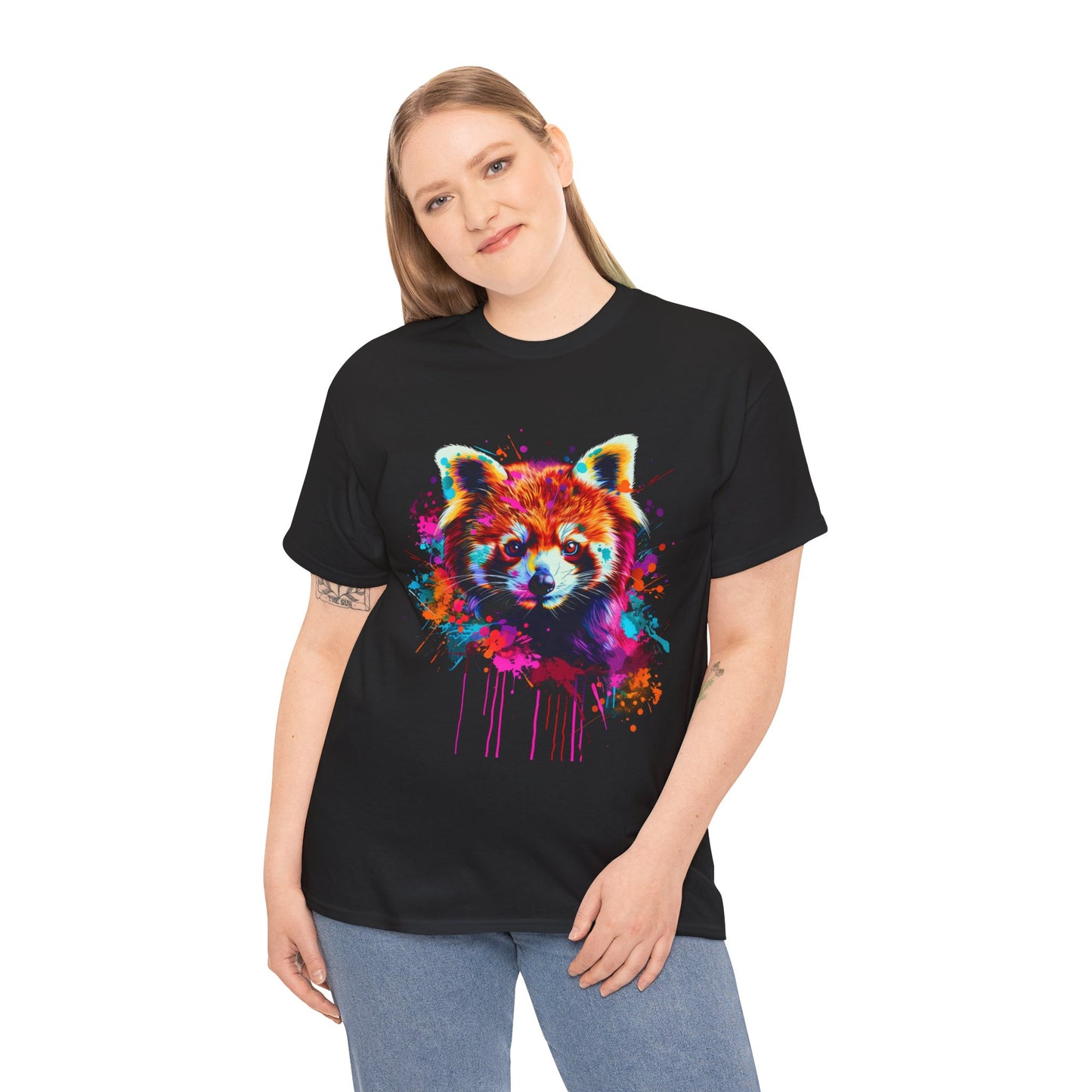 Colorful Fox Graphic Unisex Heavy Cotton Tee - Fox Rebel Frequency