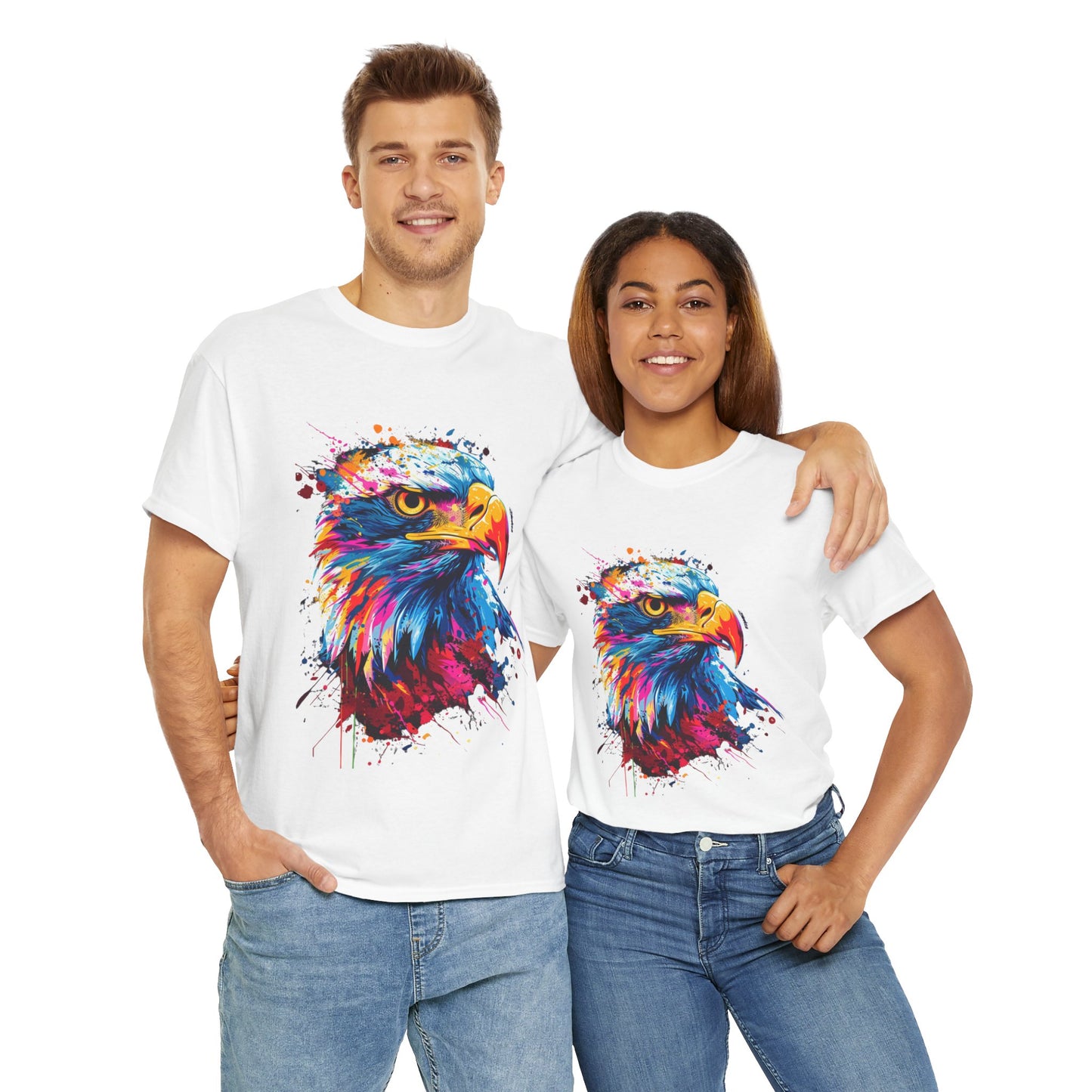 Colorful Eagle Unisex Heavy Cotton Tee | Eagle Rebel Frequency