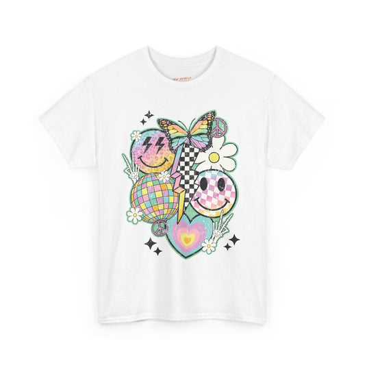 Retro Vibe Graphic Unisex Heavy Cotton Tee | Retro Rebel Frequency