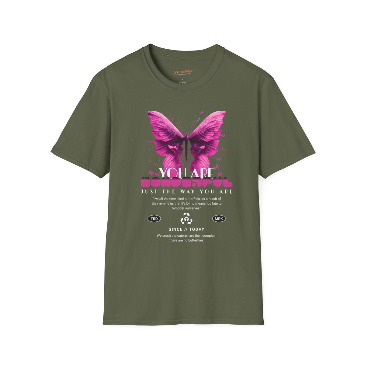 Spread Love Butterfly & Rose Graphic T-Shirt