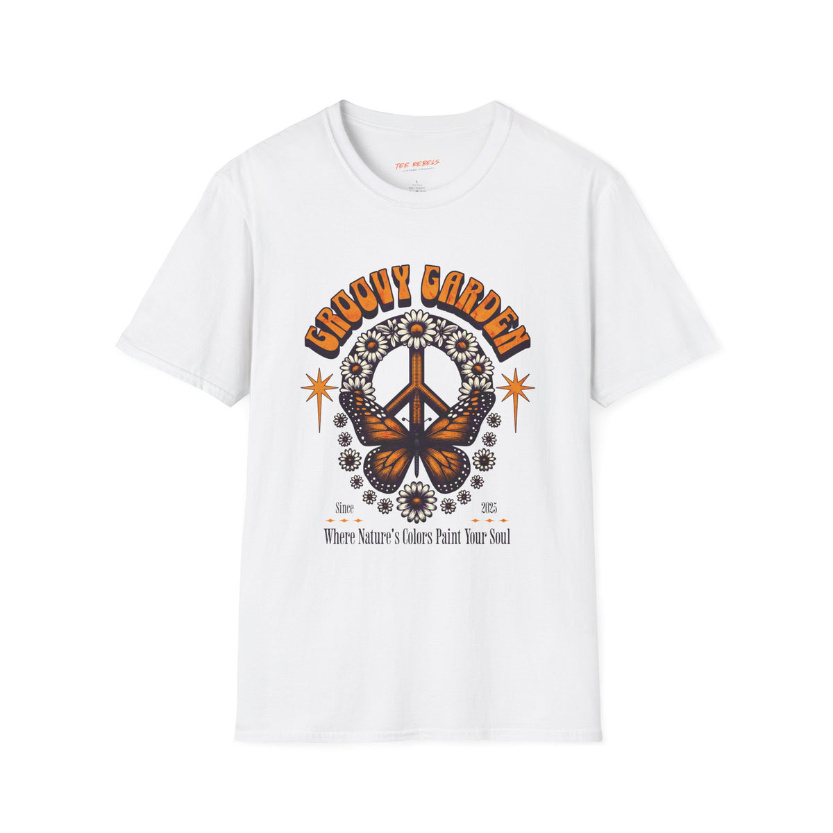 Groovy Garden Peace Sign T‑Shirt — Spread Love Retro Floral Tee