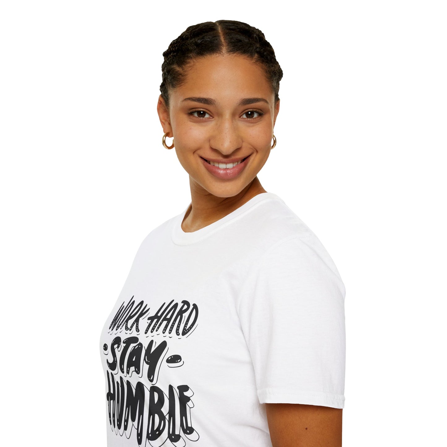 Work Hard Stay Humble Unisex Softstyle T-Shirt | Work Hard Rebel Frequency