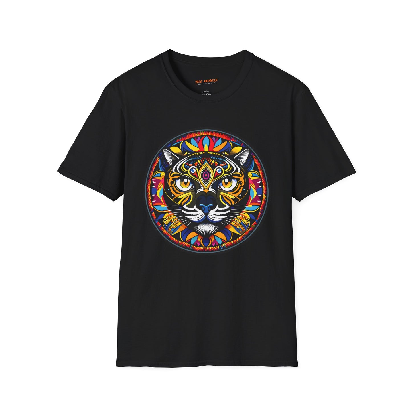 Psychedelic Black Cat Unisex T-Shirt | Cat Rebel Frequency