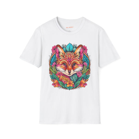 Psychedelic Fox Unisex Softstyle T-Shirt | Fox Rebel Frequency