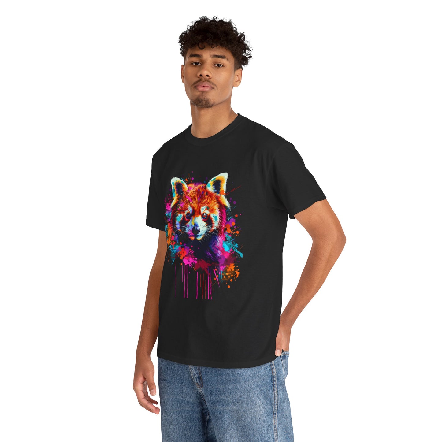 Colorful Fox Graphic Unisex Heavy Cotton Tee - Fox Rebel Frequency