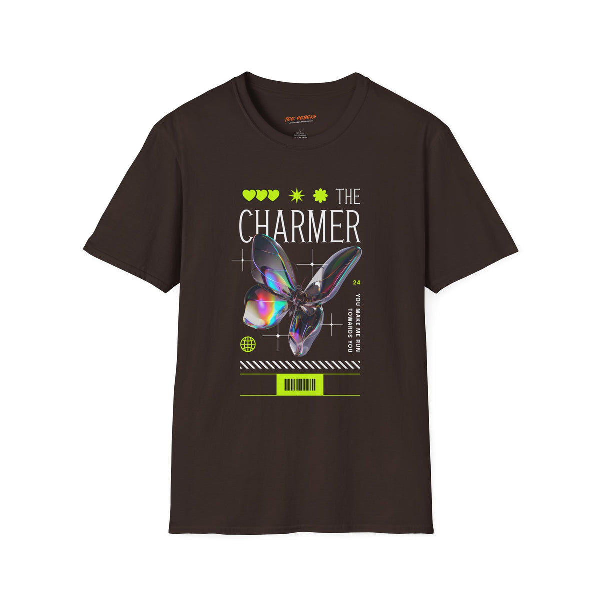 The Charmer Butterfly Spread Love Rose Graphic T-Shirt