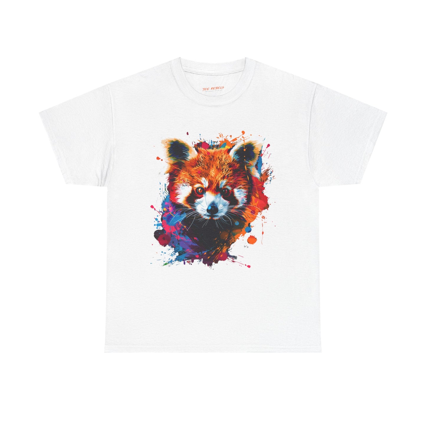 Colorful Red Panda Graphic Unisex Heavy Cotton Tee | Red Panda Rebel Frequency