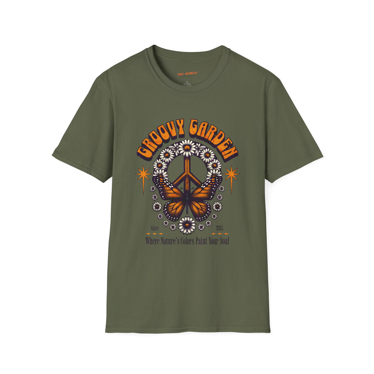 Groovy Garden Peace Sign T‑Shirt — Spread Love Retro Floral Tee