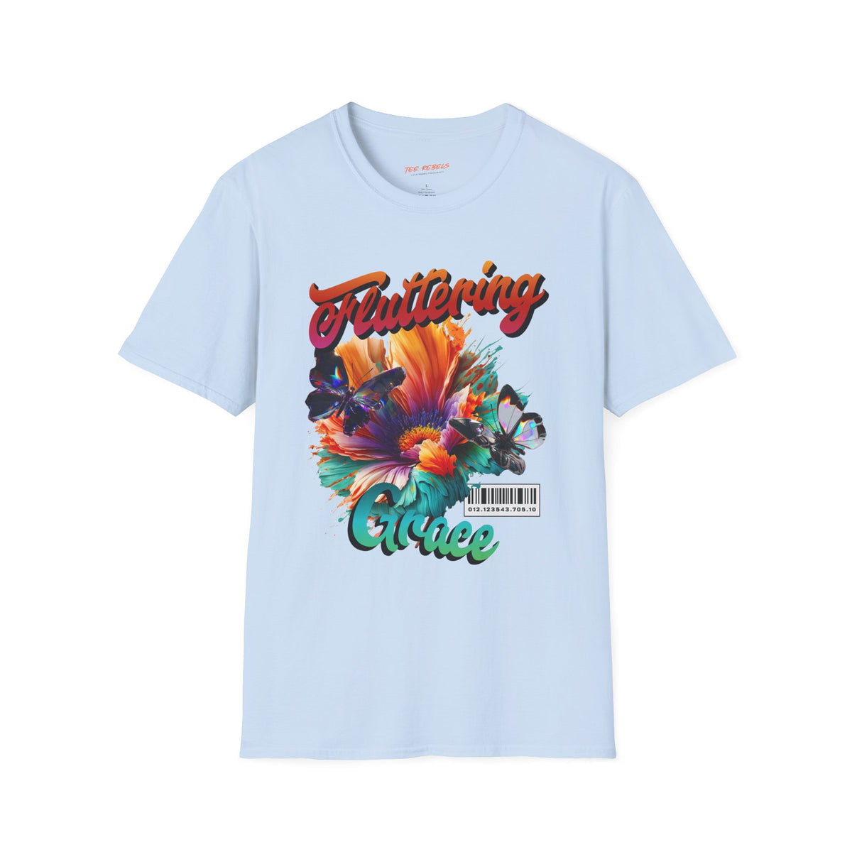 Fluttering Grace Butterfly Spread Love Floral Graphic T-Shirt
