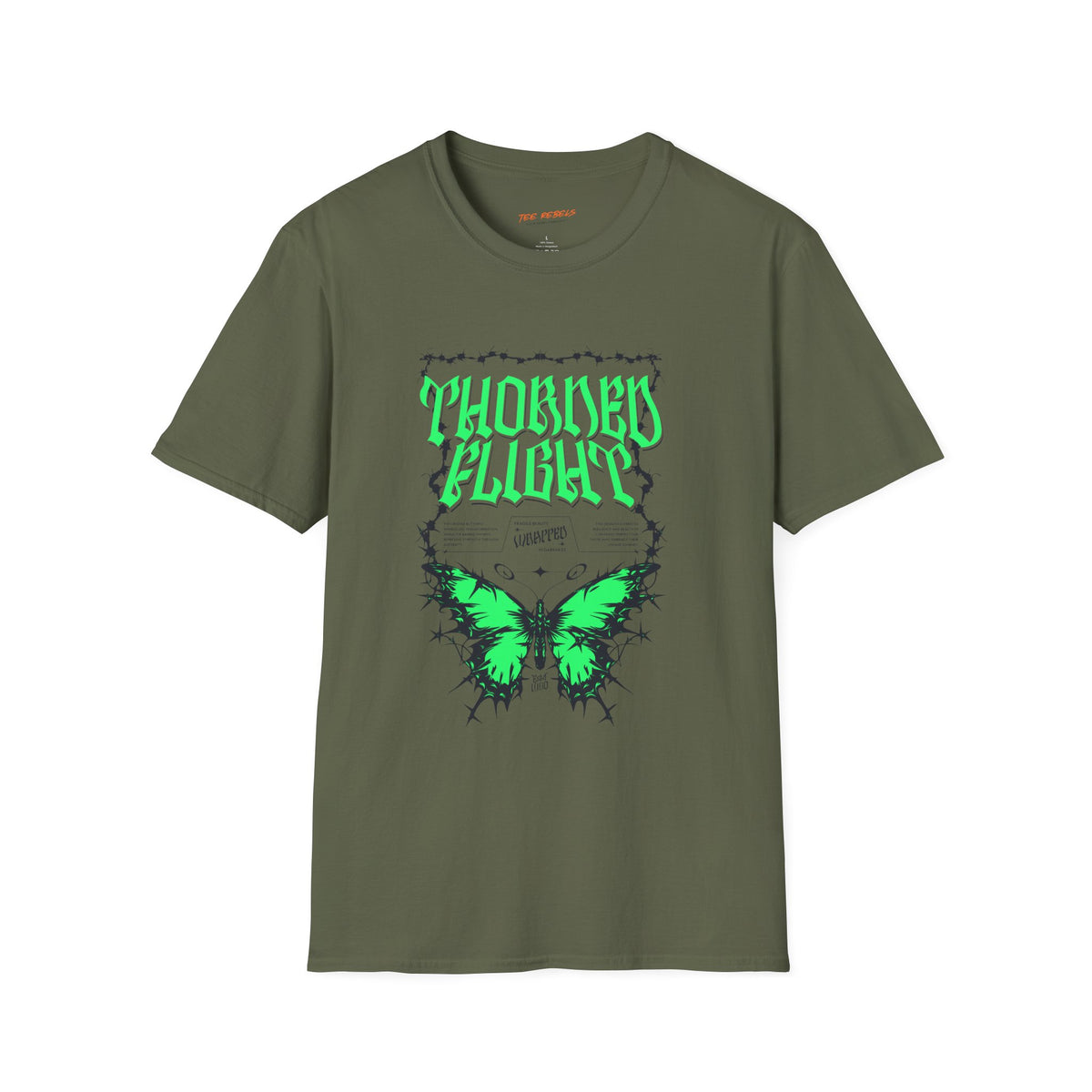 Gothic Butterfly Spread Love Graphic T-Shirt