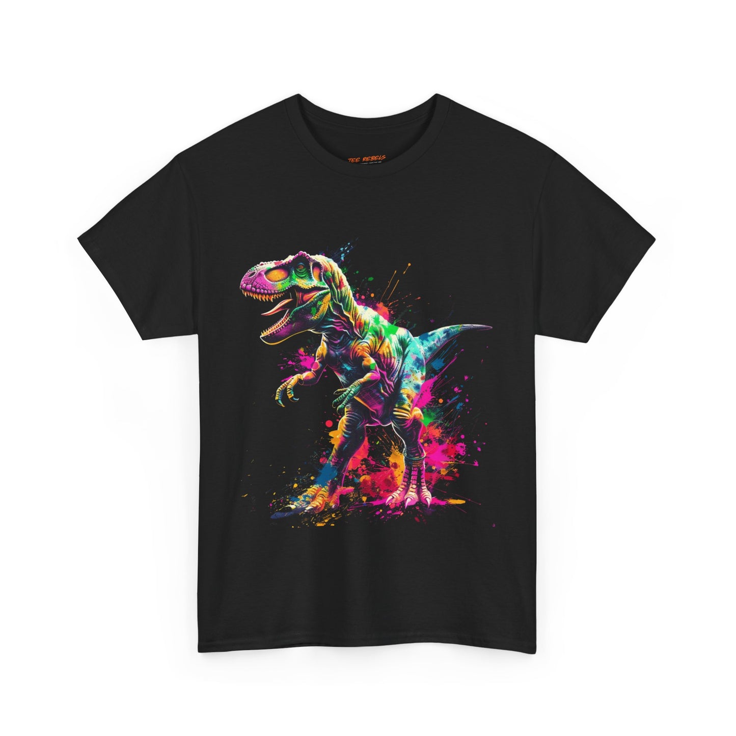 Dinosaur T-Rex Graphic Unisex Heavy Cotton Tee | T-Rex Rebel Frequency