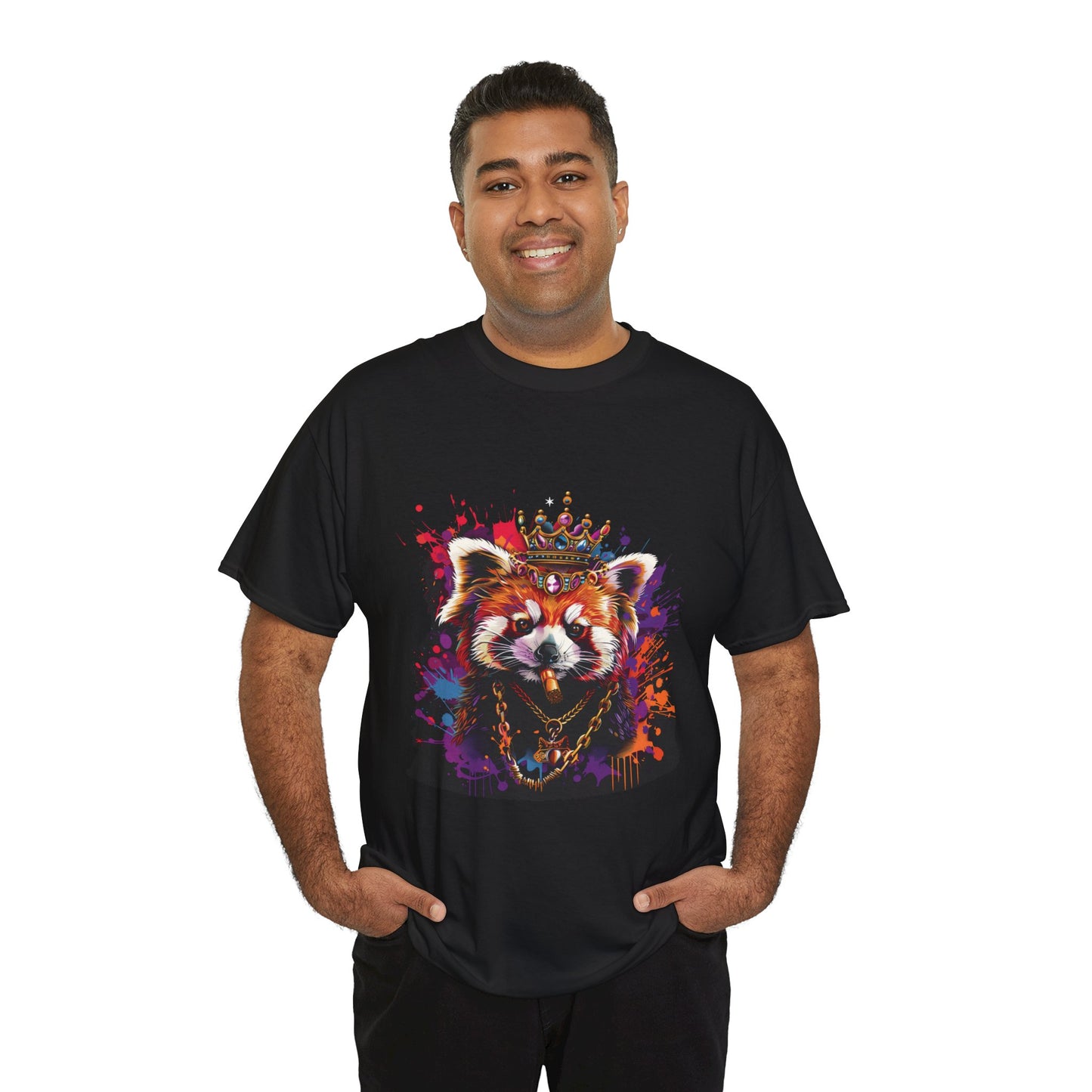 Rebel Red Panda Graphic Tee Unisex Heavy Cotton T-Shirt | Red Panda Rebel Frequency