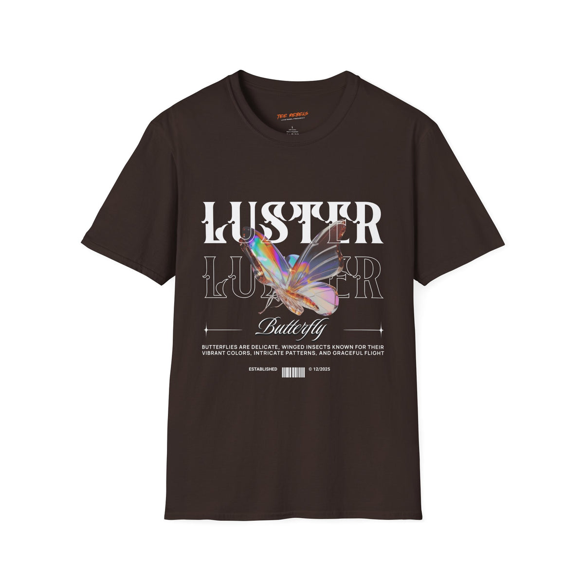 Luster Butterfly Spread Love Rose Graphic T-Shirt