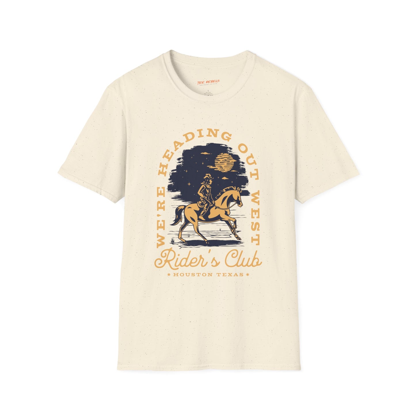 We're Heading Out West Rider's Club Unisex Streetwear T-Shirt | Western Graphic T-Shirt | Rider Rebel Frequency