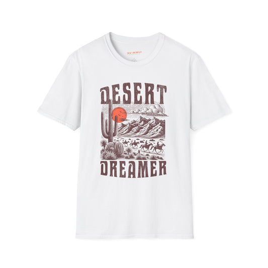 Desert Dreamer Unisex Streetwear T-Shirt | Vintage Western Graphic T-Shirt | Desert Rebel Frequency
