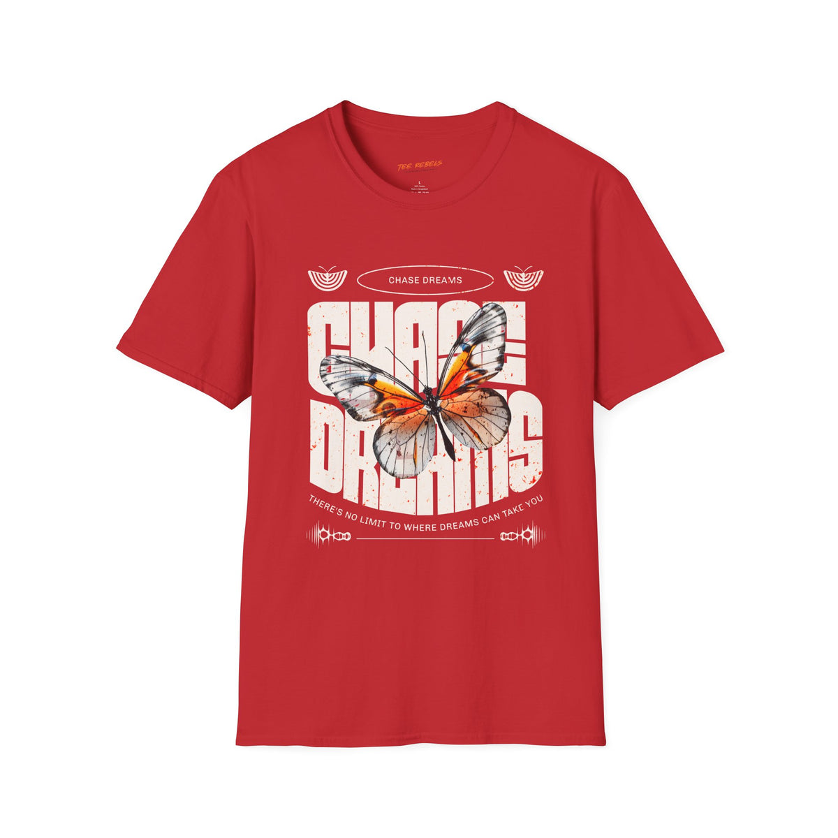 Chase Dream Butterfly Graphic Spread Love Rose T-Shirt