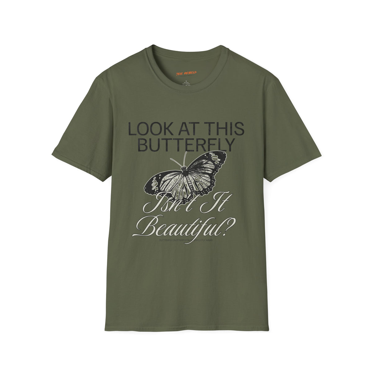 Look At This Butterfly Spread Love Rose Graphic T-Shirt