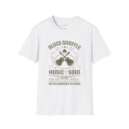 Blues Shuffle Music & Soul Unisex Streetwear T-Shirt | Vintage Style Tee | Blues Rebel Frequency