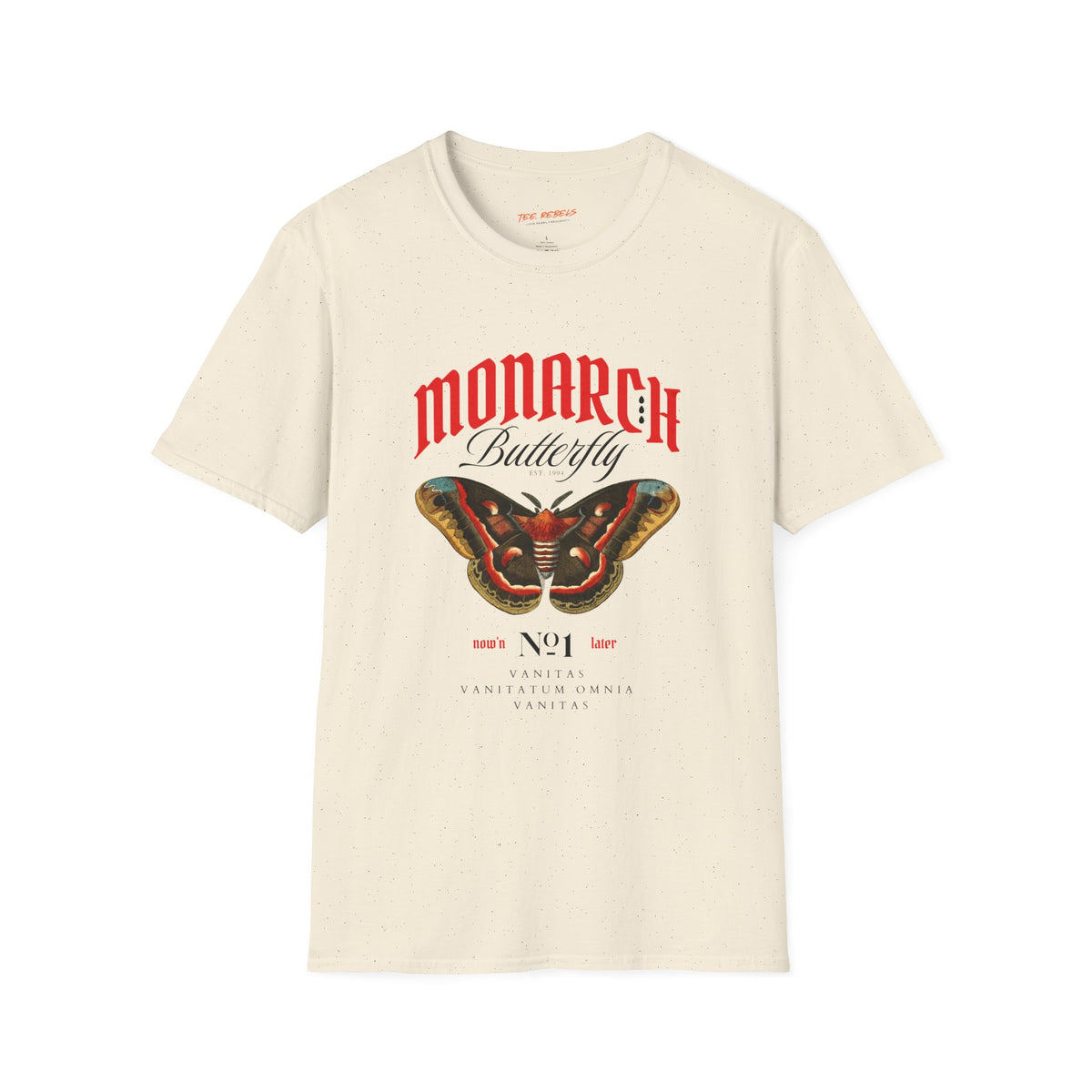 Monarch Butterfly Spread Love Rose Graphic T-Shirt