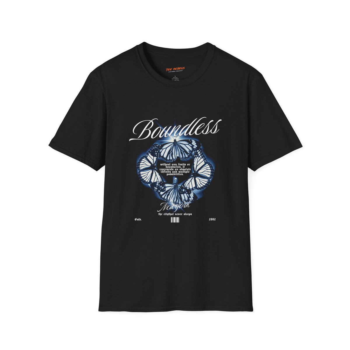 Boundless Butterfly Graphic Spread Love Rose T-Shirt