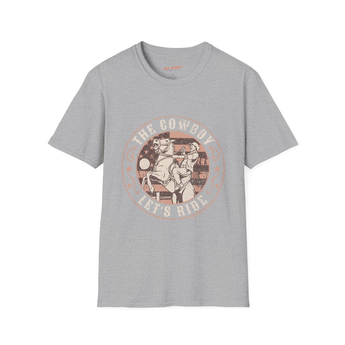 The Cowboy Let's Ride Graphic Unisex Streetwear Tee for Casual Wear, Gift for Rodeo Lovers, Birthday Present, Adventure Apparel, Unique