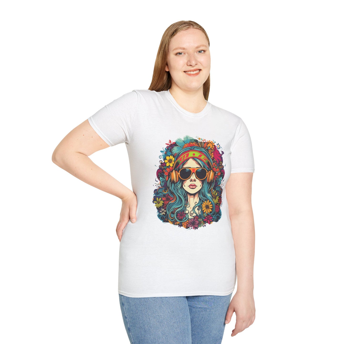 Boho Women Vibin to Music Unisex T-Shirt | Boho Rebel Frequency