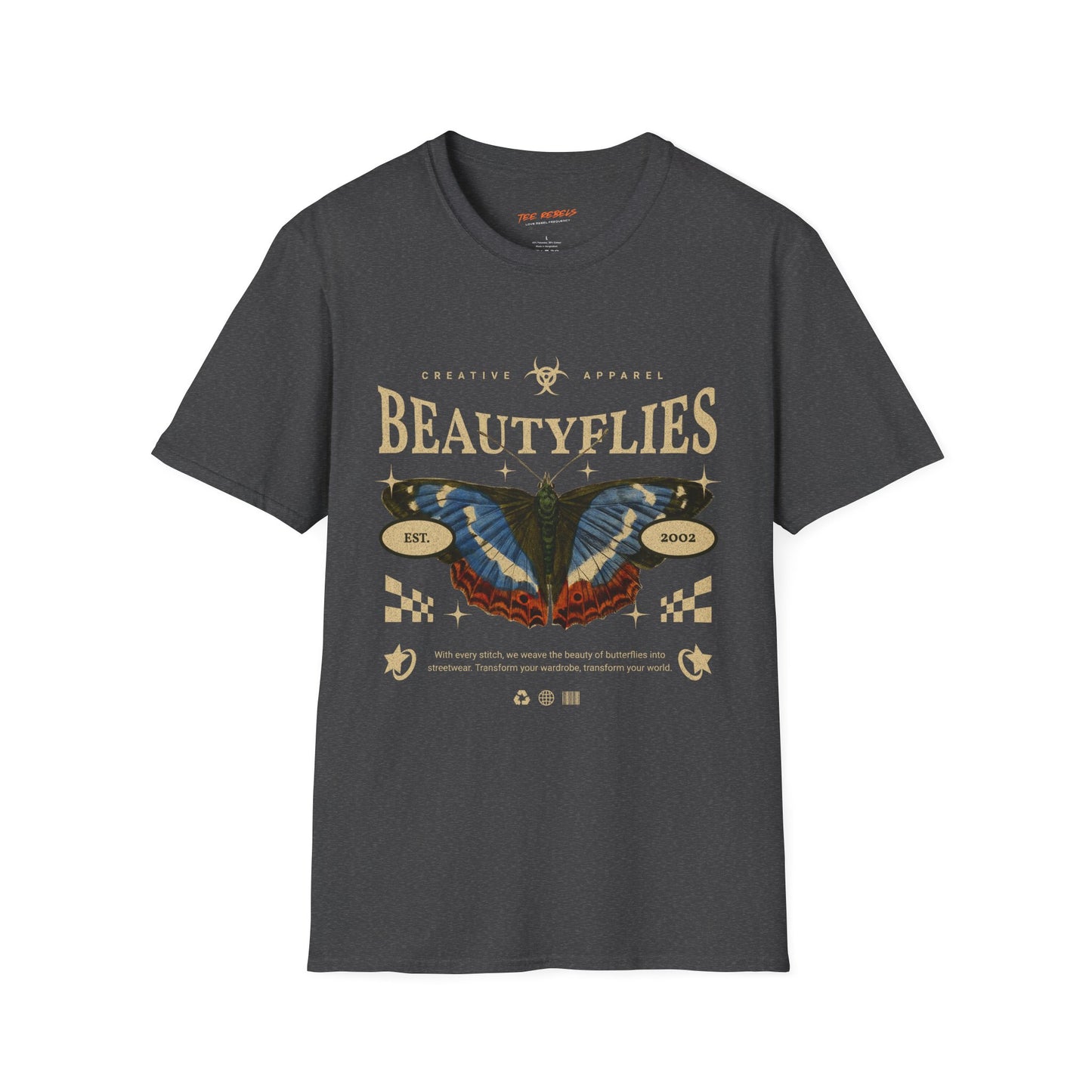 Beautyflies Butterfly Graphic Tee — “Spread Love” Rose Vintage Retro Shirt
