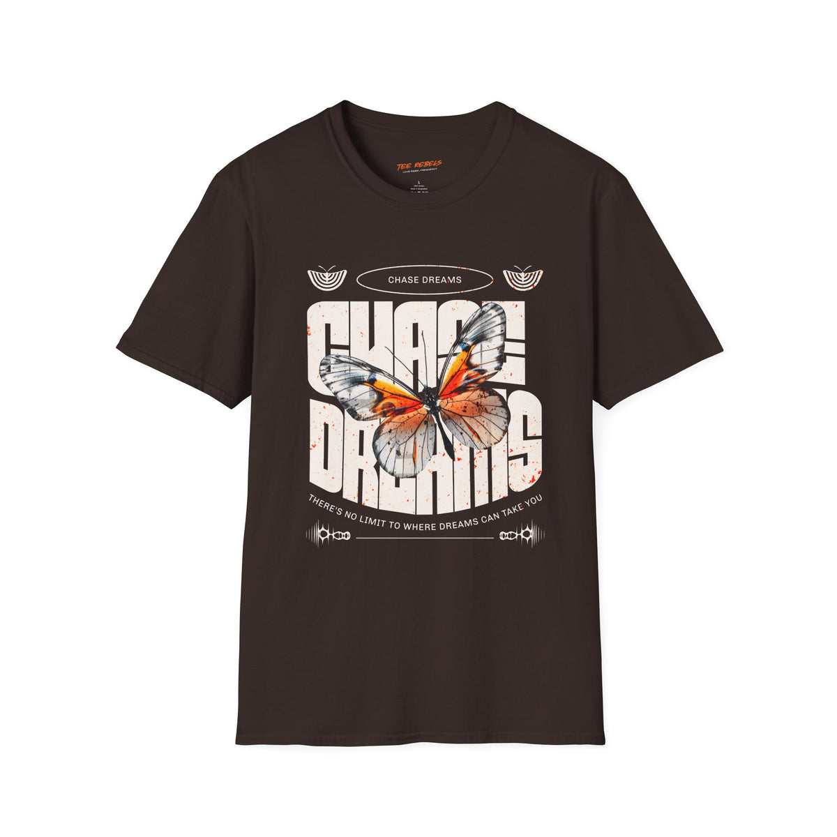 Chase Dream Butterfly Graphic Spread Love Rose T-Shirt