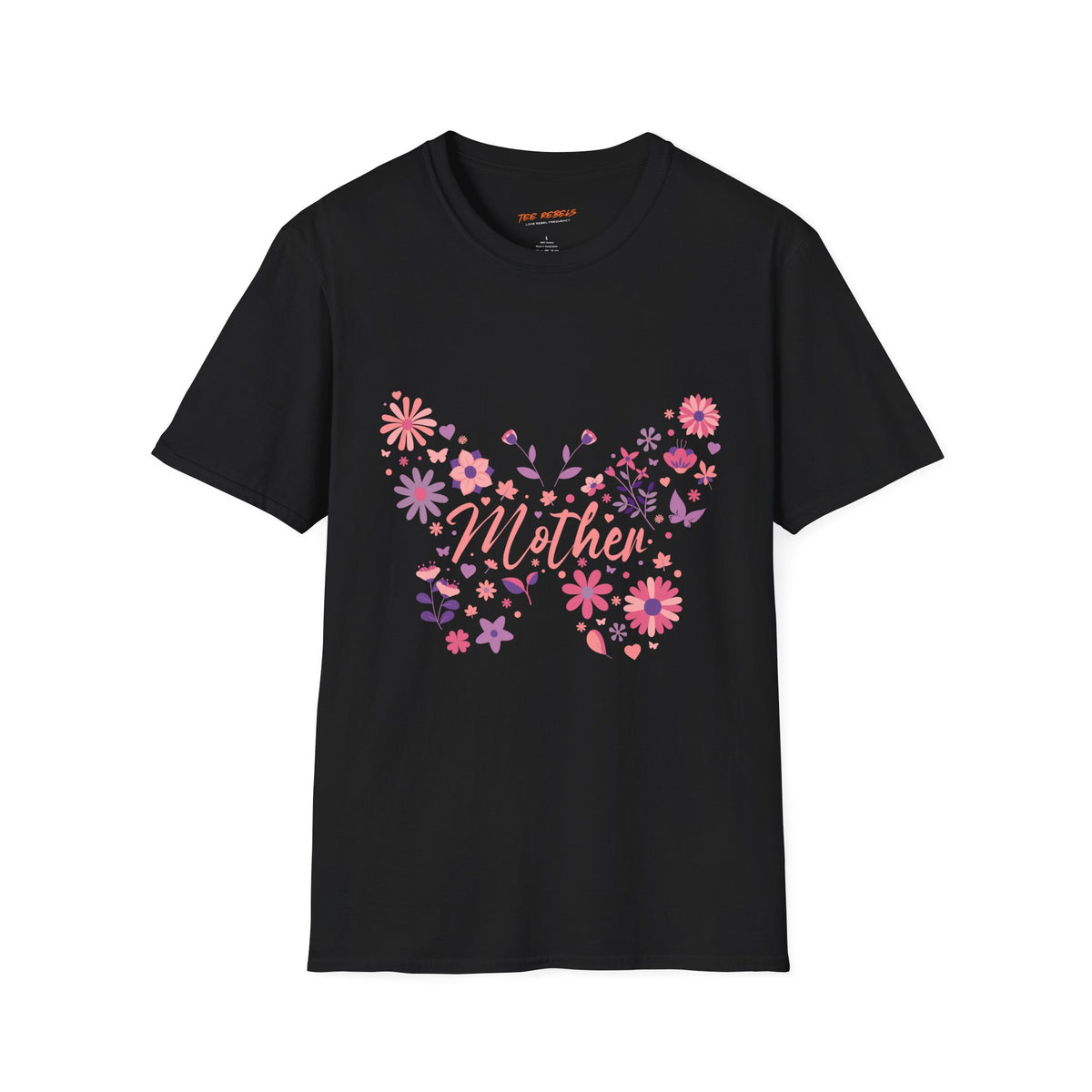 Mother Butterfly Graphic Spread Love Floral T-Shirt