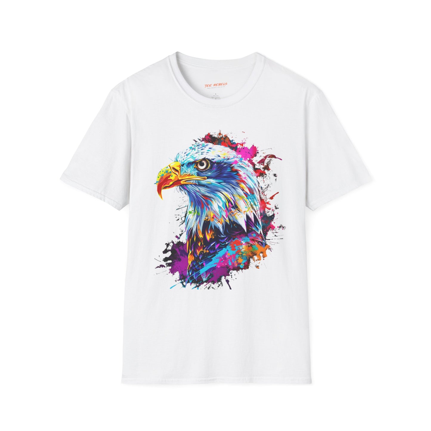 Vibrant Eagle Graphic Tee Unisex Softstyle T-Shirt | Eagle Rebel Frequency