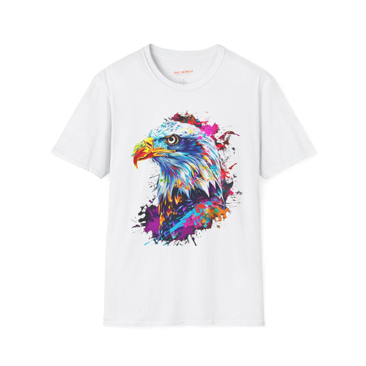 Vibrant Eagle Graphic Tee Unisex Softstyle T-Shirt | Eagle Rebel Frequency