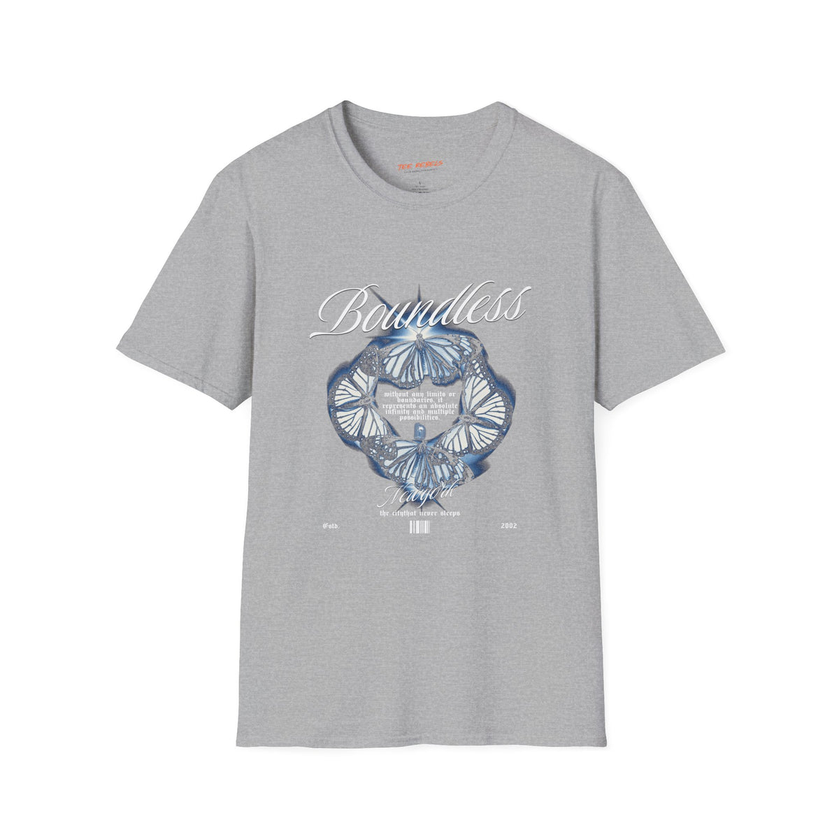 Boundless Butterfly Graphic Spread Love Rose T-Shirt