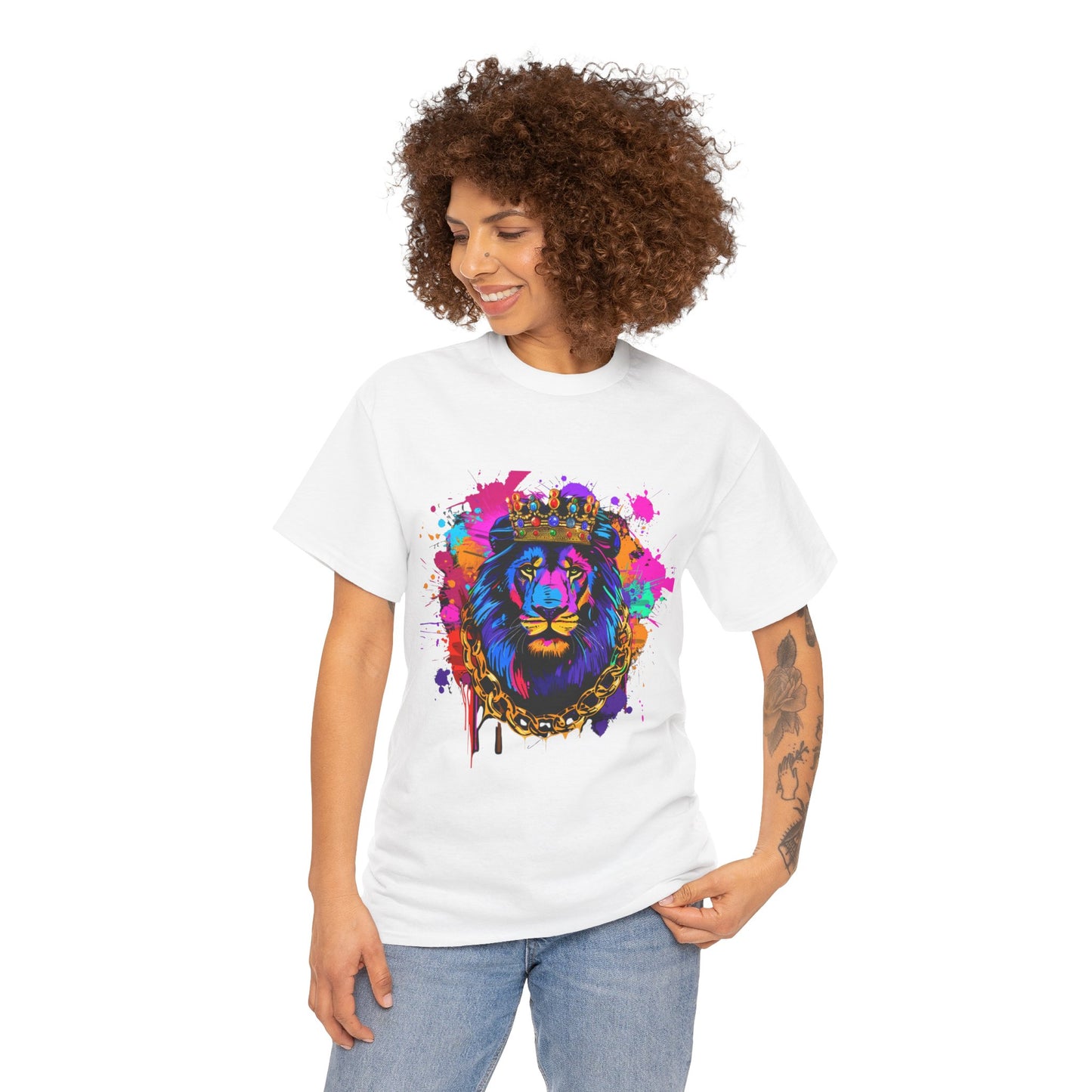 Royal Lion Graphic Unisex Heavy Cotton Tee | Lion Rebel Frequency