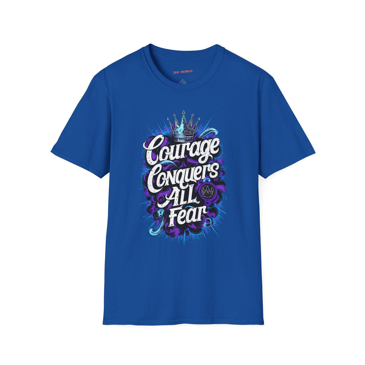 Motivational T-Shirt - Courage Conquers All Fear & Spread Love Graphic T-Shirt