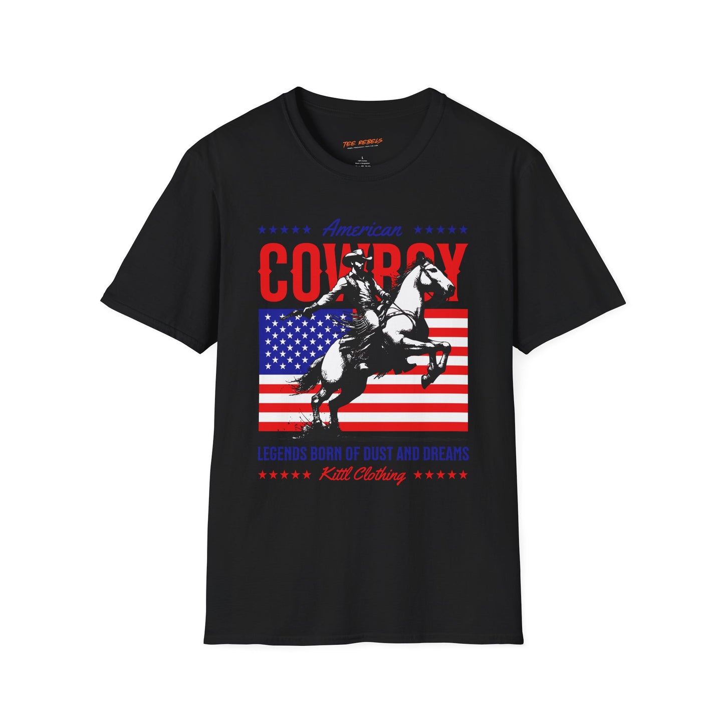 American Cowboy Unisex Streetwear T-Shirt | American Cowboy Graphic T-Shirt | Cowboy Rebel T-Shirt