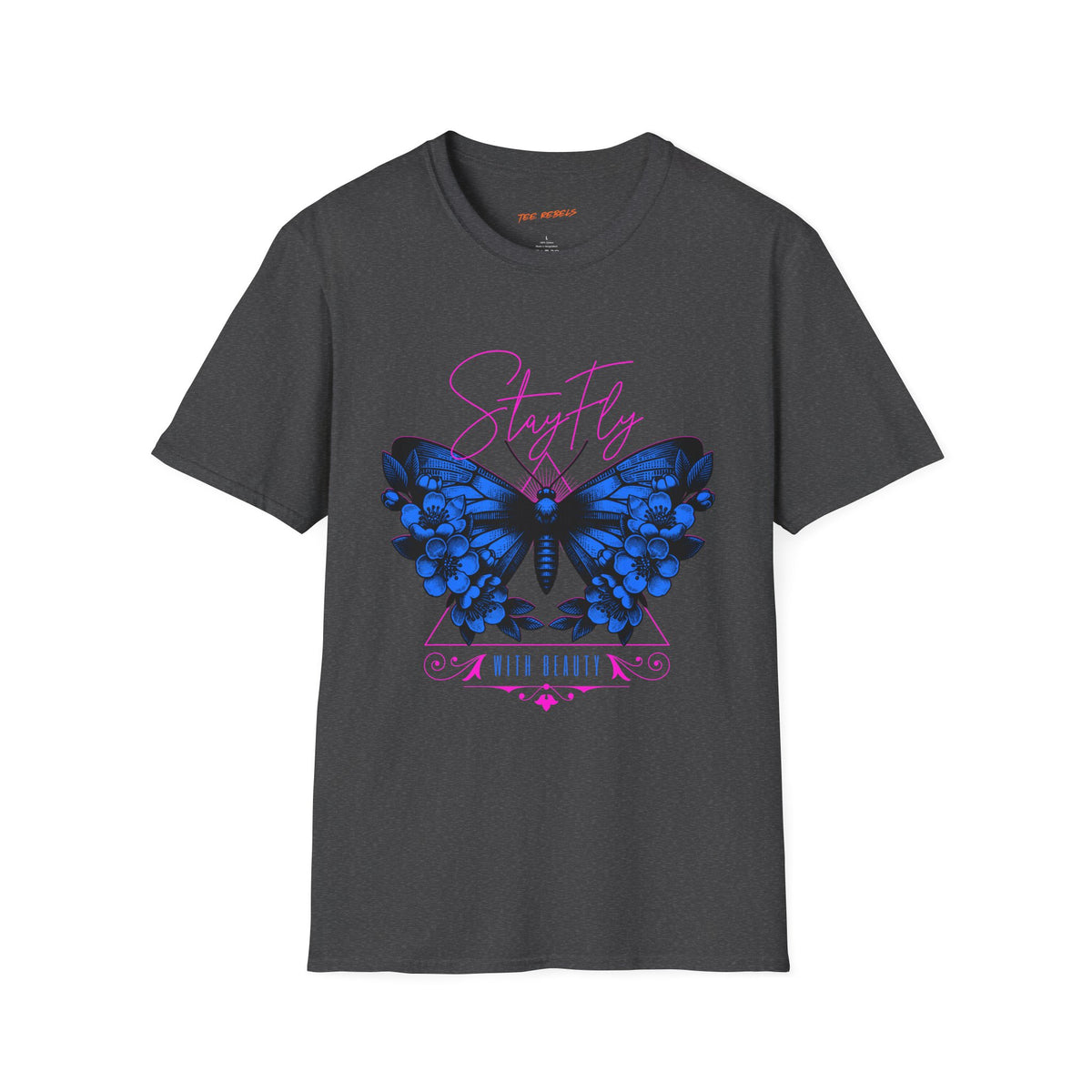 Butterfly Stay Fly Graphic T-Shirt & Spread Love Rose