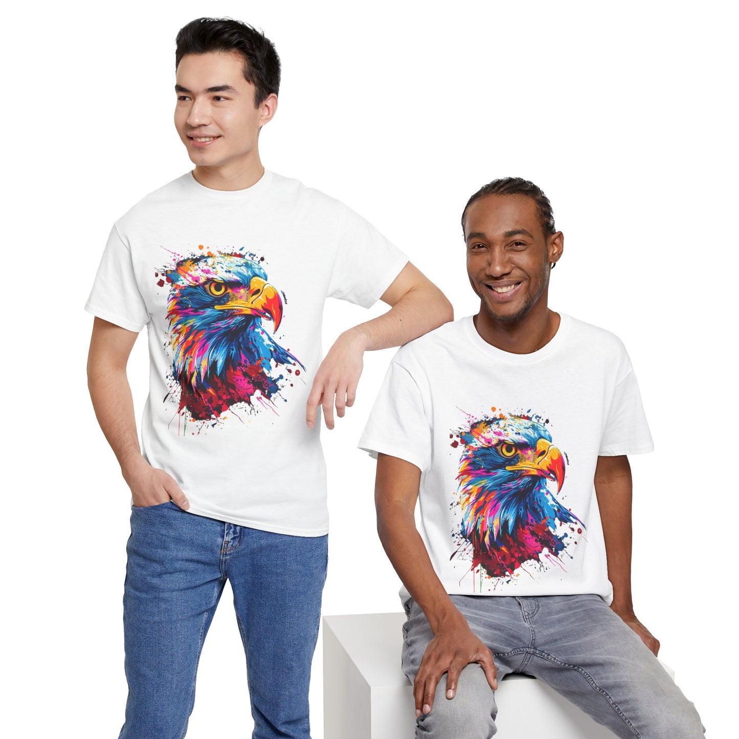 Colorful Eagle Unisex Heavy Cotton Tee | Eagle Rebel Frequency