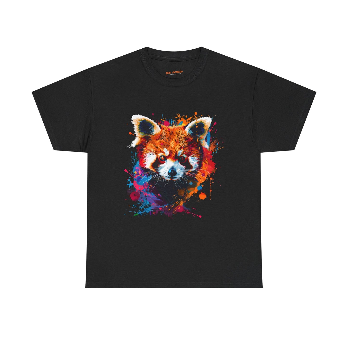 Colorful Red Panda Graphic Unisex Heavy Cotton Tee | Red Panda Rebel Frequency