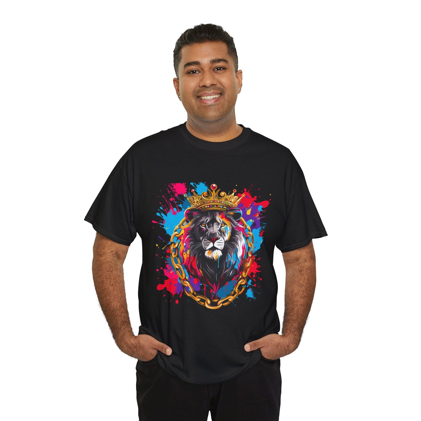 King of the Jungle Graphic Unisex Heavy Cotton Tee | Lion Rebel Frequency