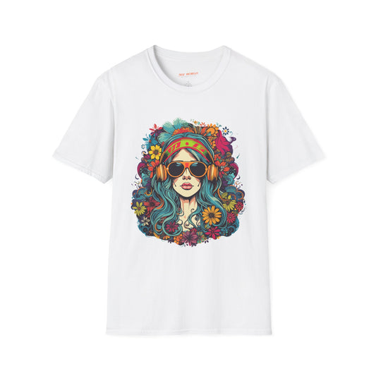 Boho Women Vibin to Music Unisex T-Shirt | Boho Rebel Frequency