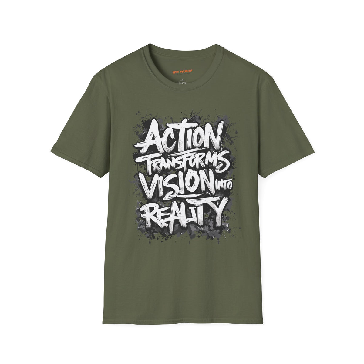 Action Transforms Vision Into Reality Motivational Graphic T-Shirt - Spread Love